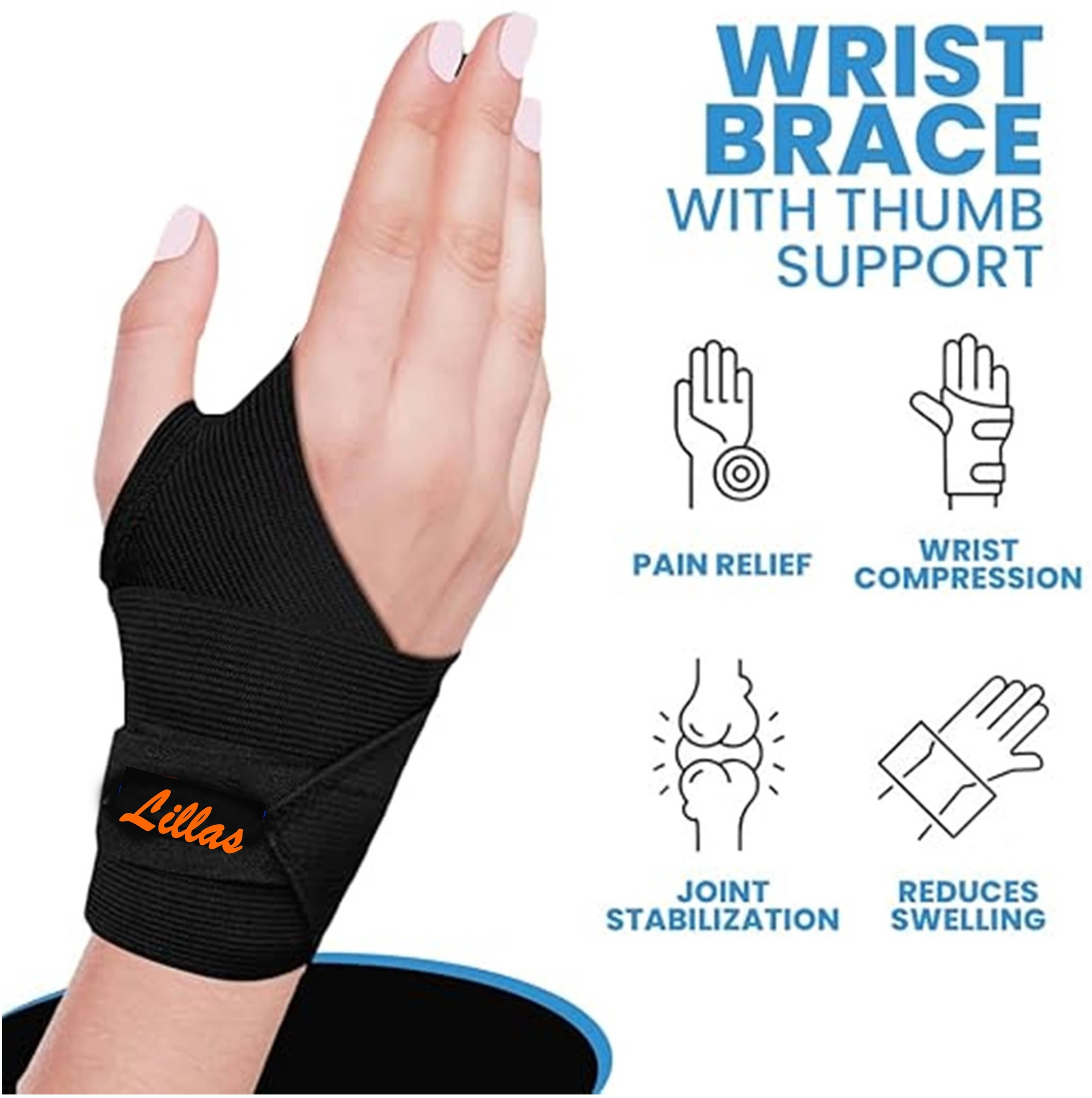 Lillas Wrist Band Pain Relief & Gym Band Wrist Support - Free Size (1 Pair) Lillas Wrist Band Pain Relief & Gym Band Wrist Support - Free Size (1 Pair)