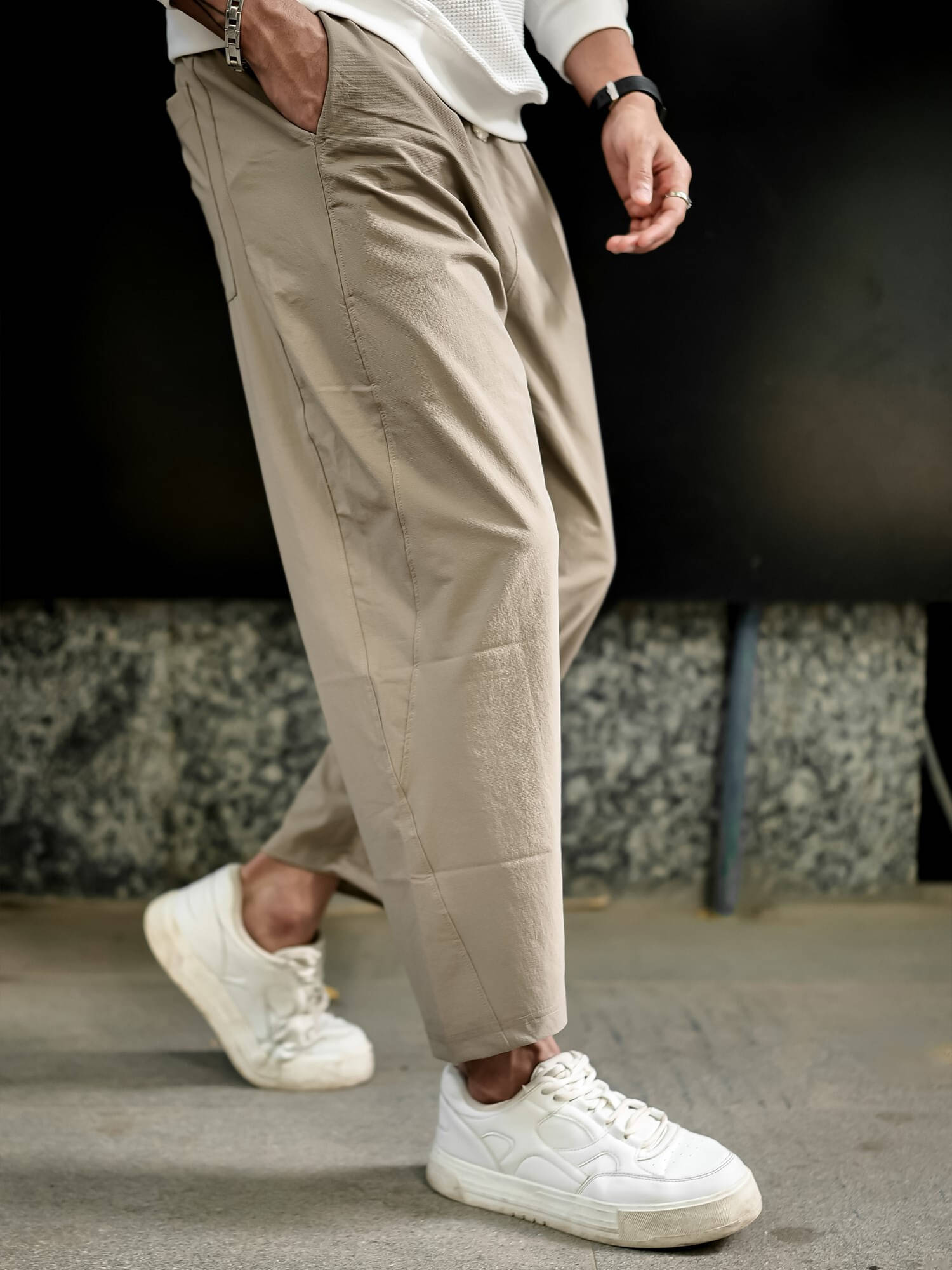     			Maniac Beige Nylon Men's Trackpants ( Pack of 1 )