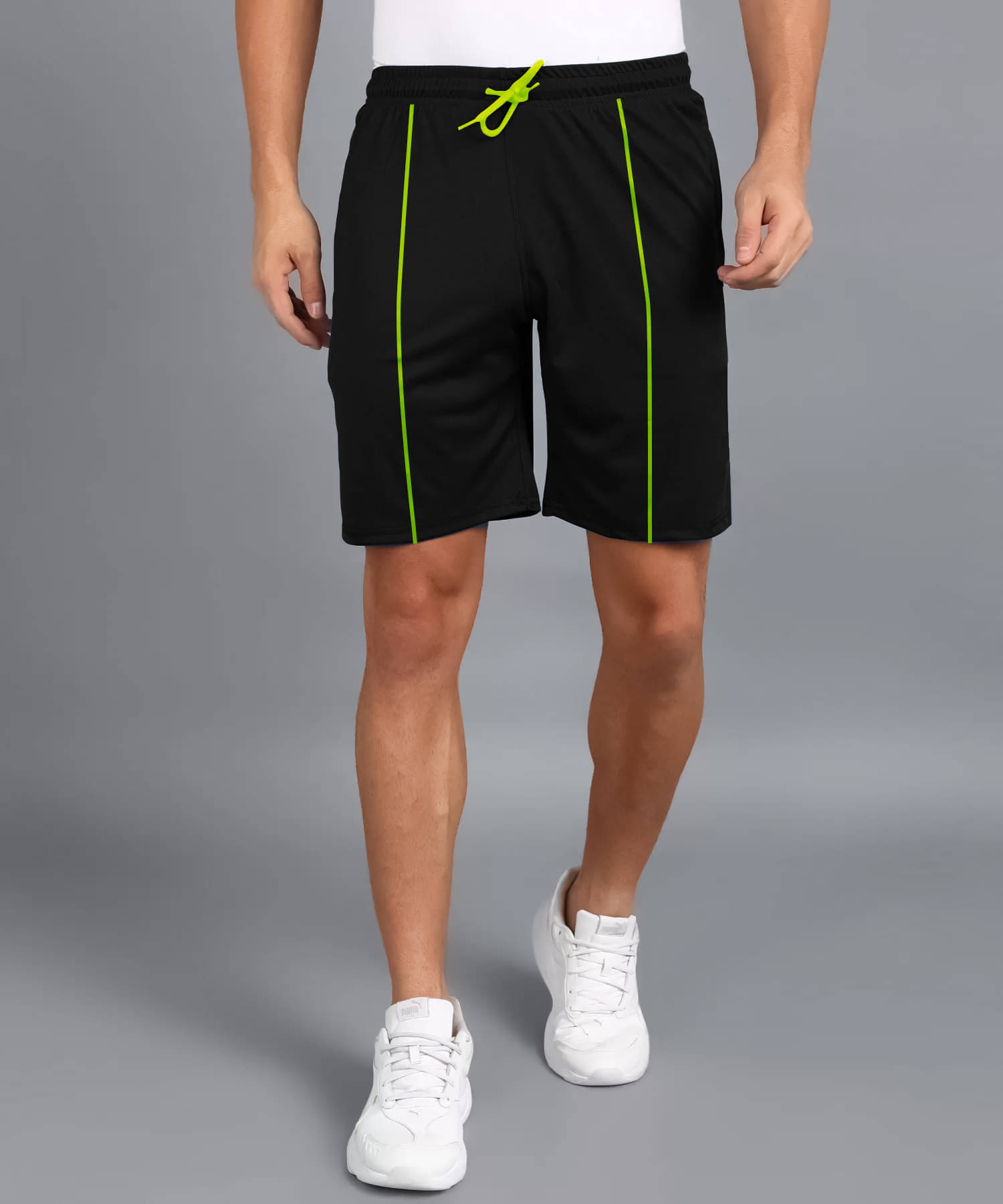    			Maniac Black Polyester Men's Shorts ( Pack of 1 )