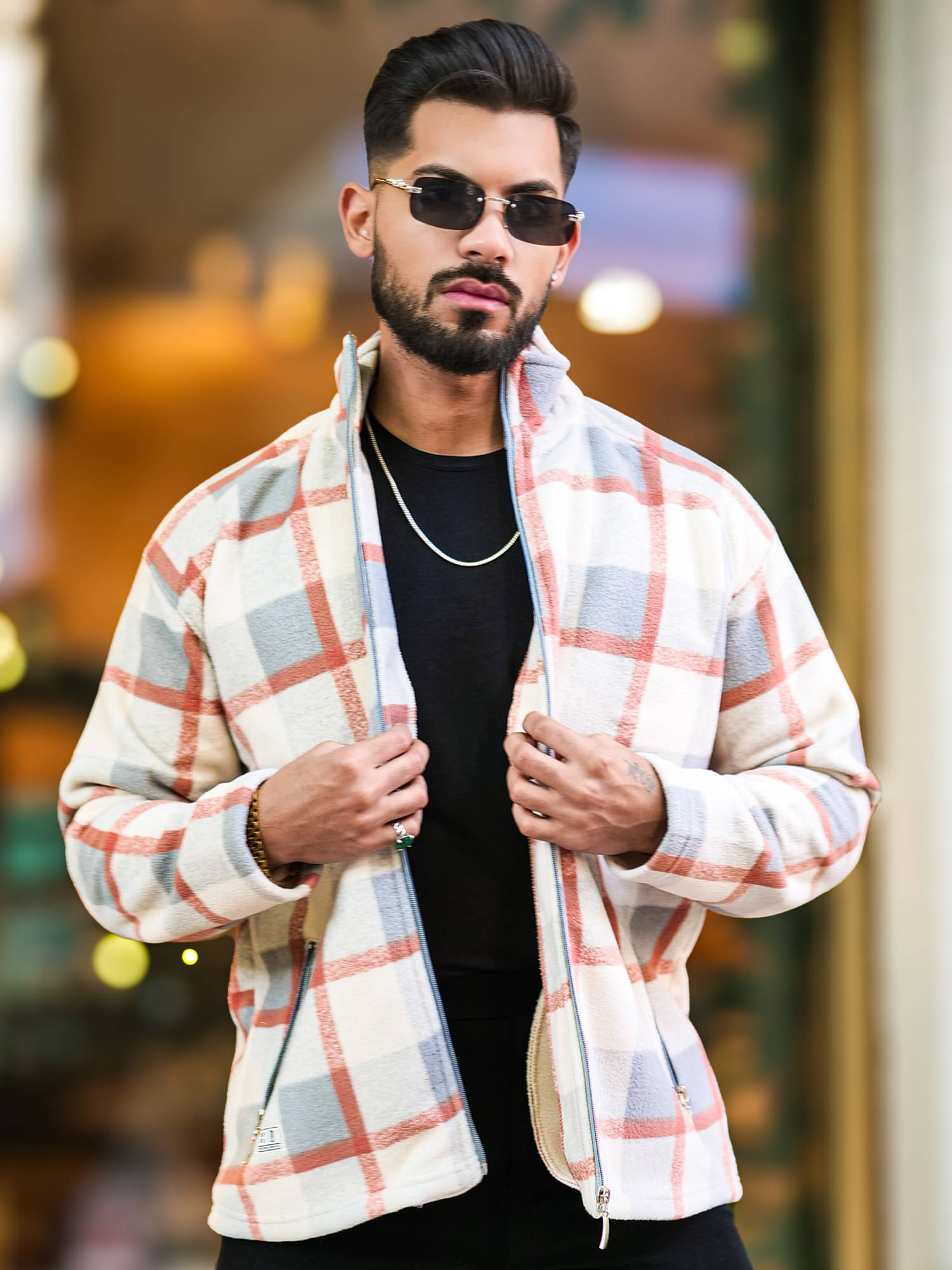     			Maniac Cotton Blend Men's Casual Jacket - Pink ( Pack of 1 )