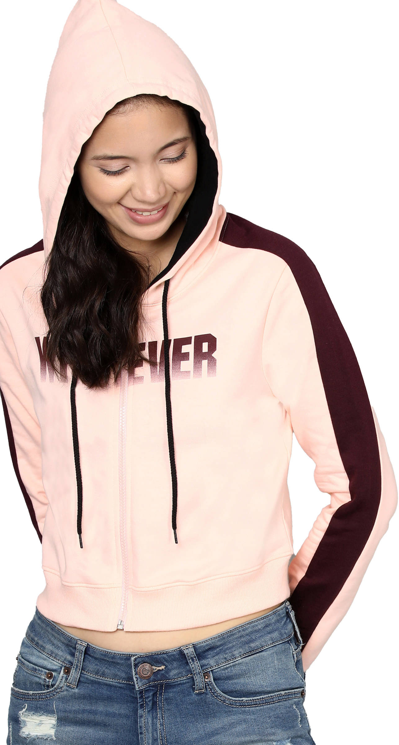     			Maniac Cotton Women's Hooded Sweatshirt ( Pink )