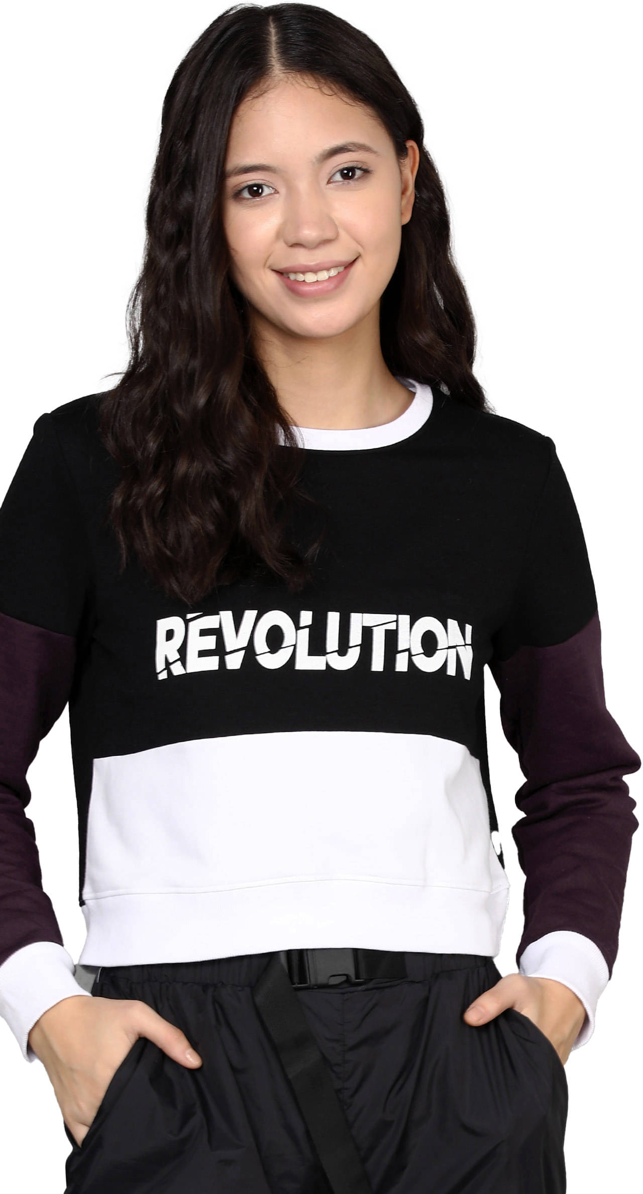     			Maniac Cotton Women's Non Hooded Sweatshirt ( Black )