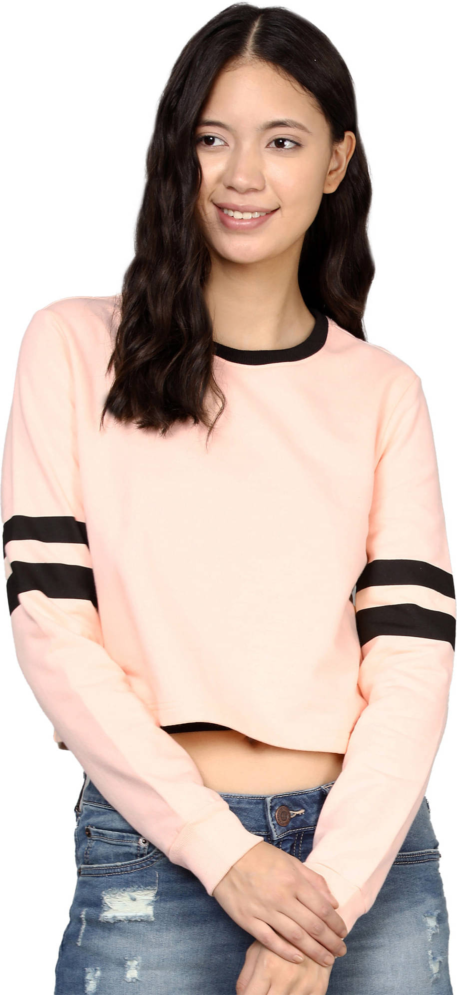     			Maniac Cotton Women's Non Hooded Sweatshirt ( Pink )