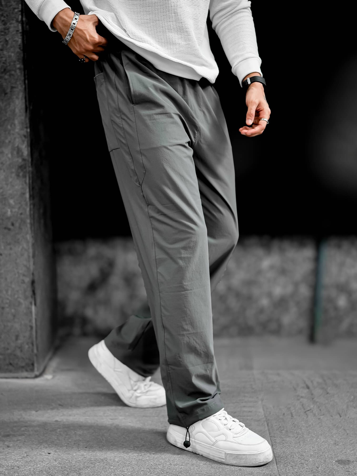 Maniac Grey Nylon Men's Trackpants ( Pack of 1 ) Maniac Grey Nylon Men's Trackpants ( Pack of 1 )