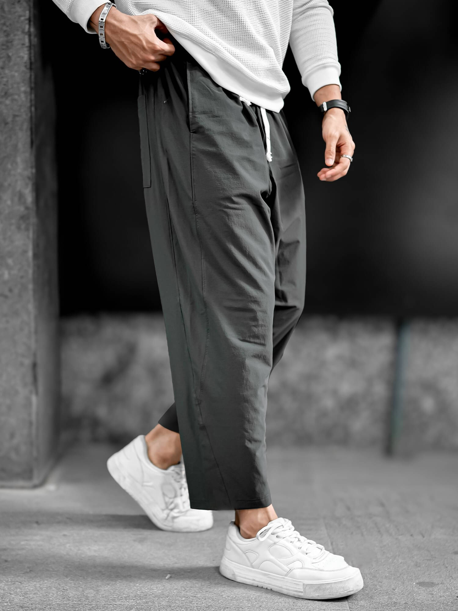 Maniac Grey Nylon Men's Trackpants ( Pack of 1 ) Maniac Grey Nylon Men's Trackpants ( Pack of 1 )