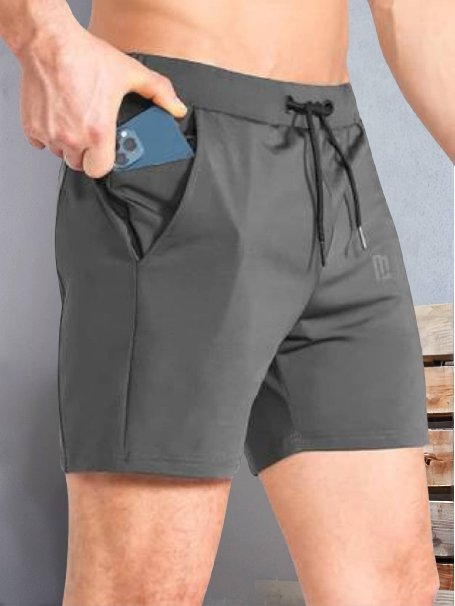 Maniac Grey Polyester Men's Shorts ( Pack of 1 ) Maniac Grey Polyester Men's Shorts ( Pack of 1 )