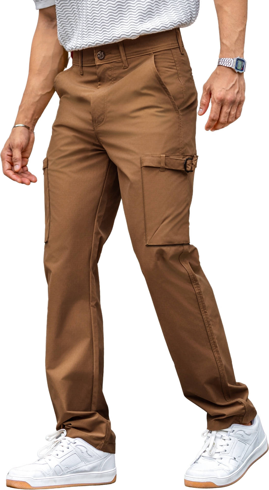     			Maniac Regular Pleated Men's Trouser - Khaki ( Pack of 1 )
