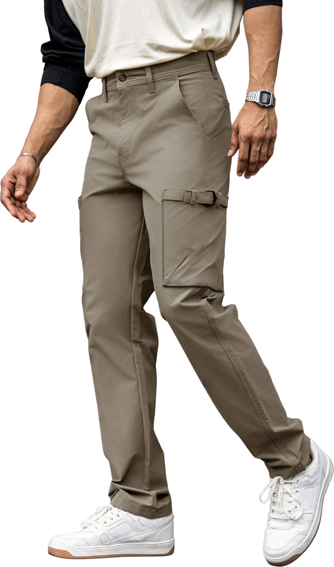     			Maniac Regular Pleated Men's Trouser - Grey ( Pack of 1 )