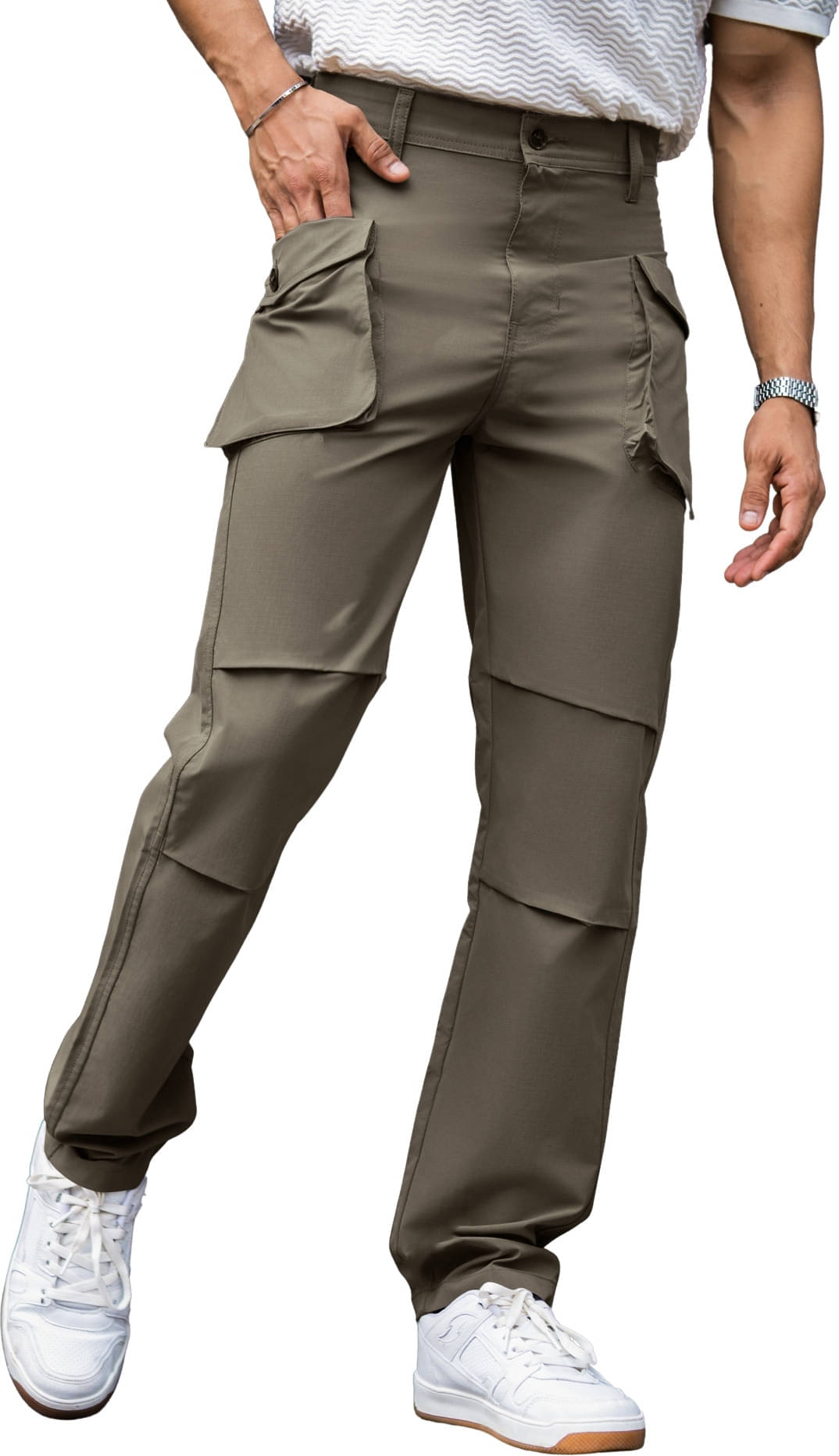     			Maniac Regular Pleated Men's Trouser - Brown ( Pack of 1 )