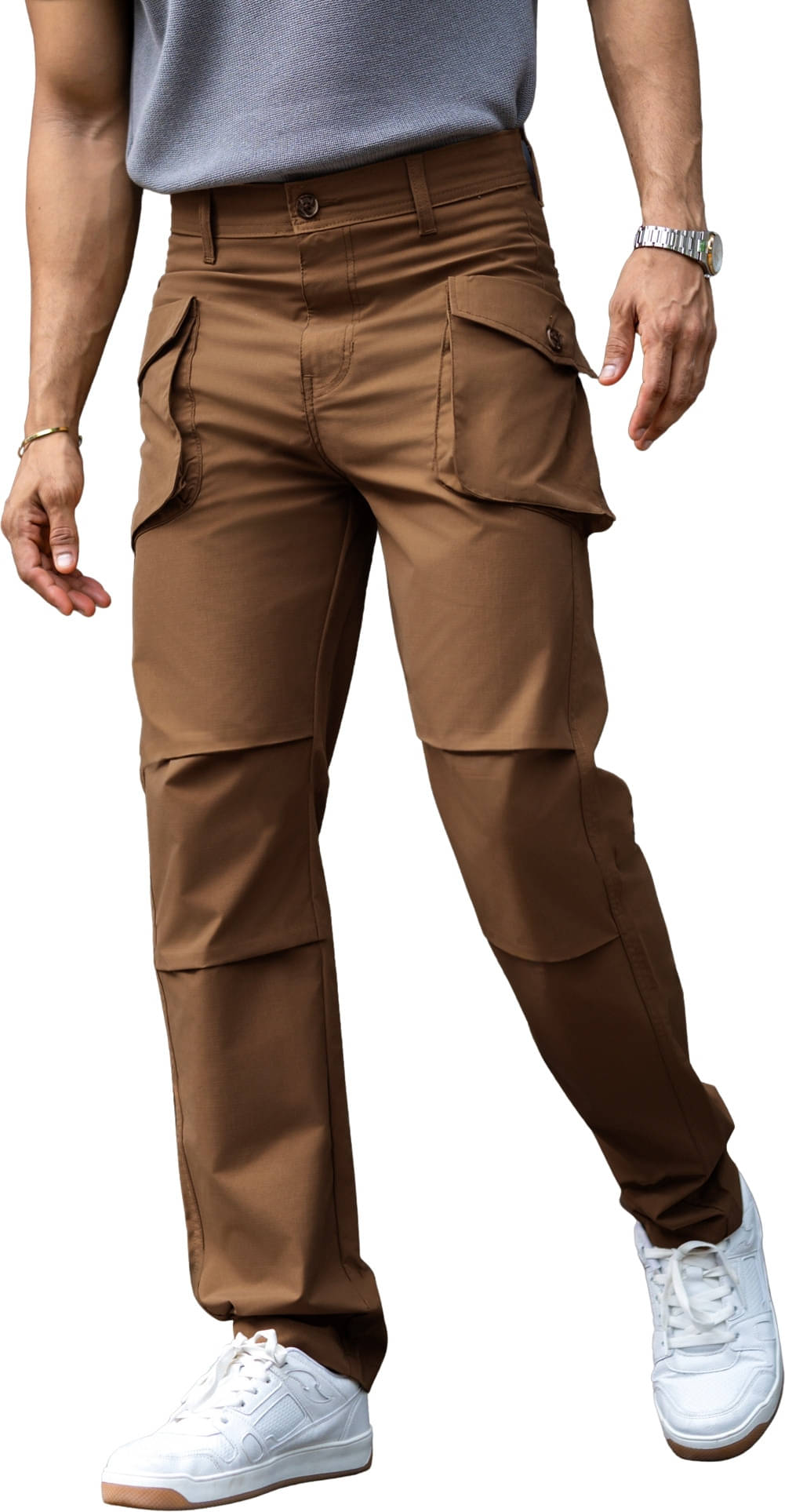     			Maniac Regular Pleated Men's Trouser - Brown ( Pack of 1 )
