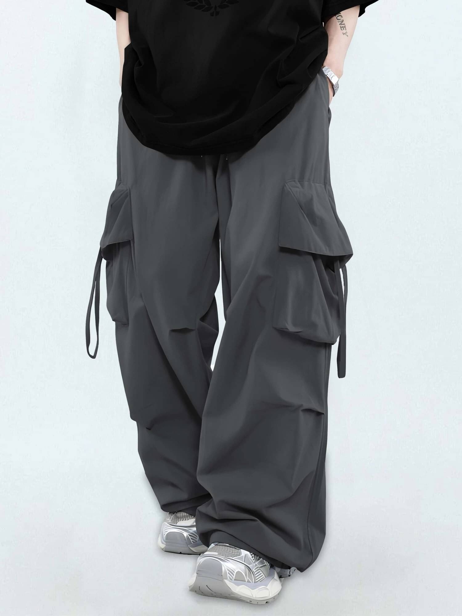     			Maniac Relax Pleated Men's Joggers - Grey ( Pack of 1 )