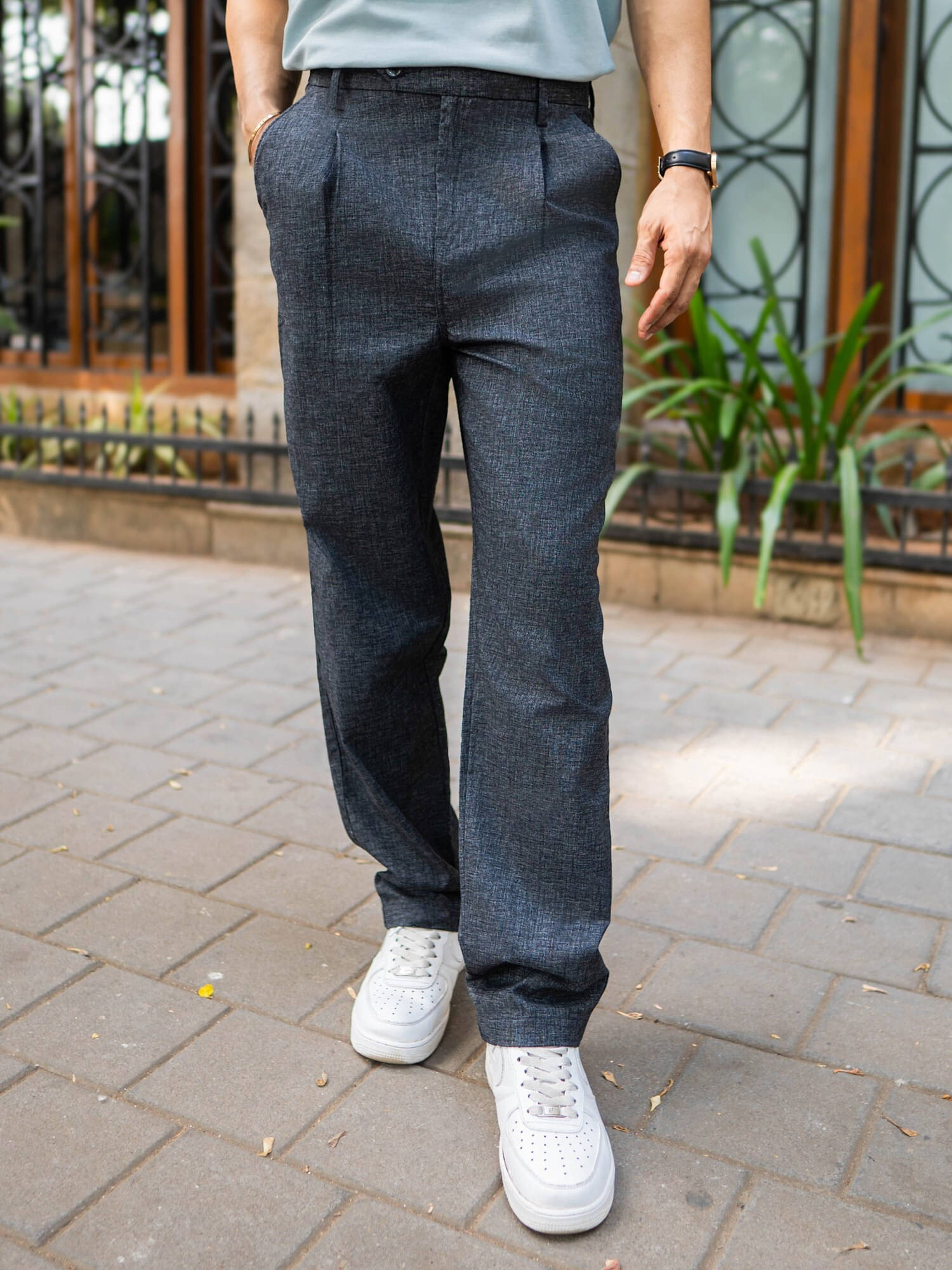     			Maniac Relax Pleated Men's Trouser - Black ( Pack of 1 )