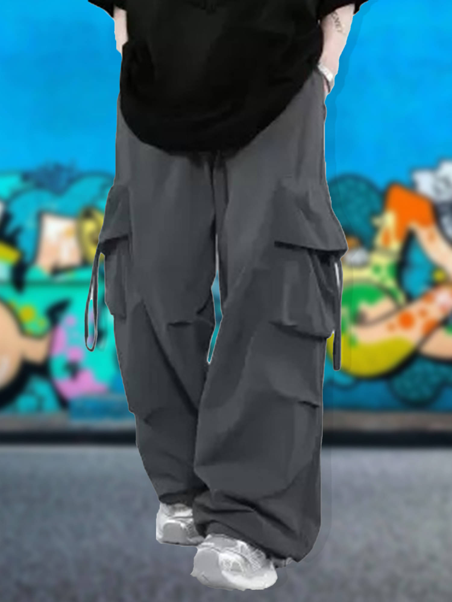     			Maniac Relax Pleated Men's Joggers - Grey ( Pack of 1 )