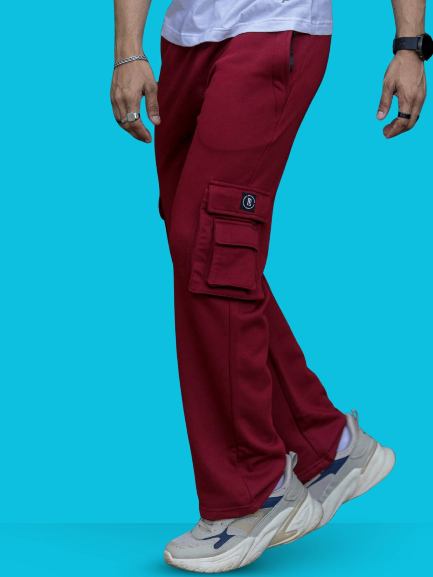     			Maniac Relax Pleated Men's Joggers - Maroon ( Pack of 1 )