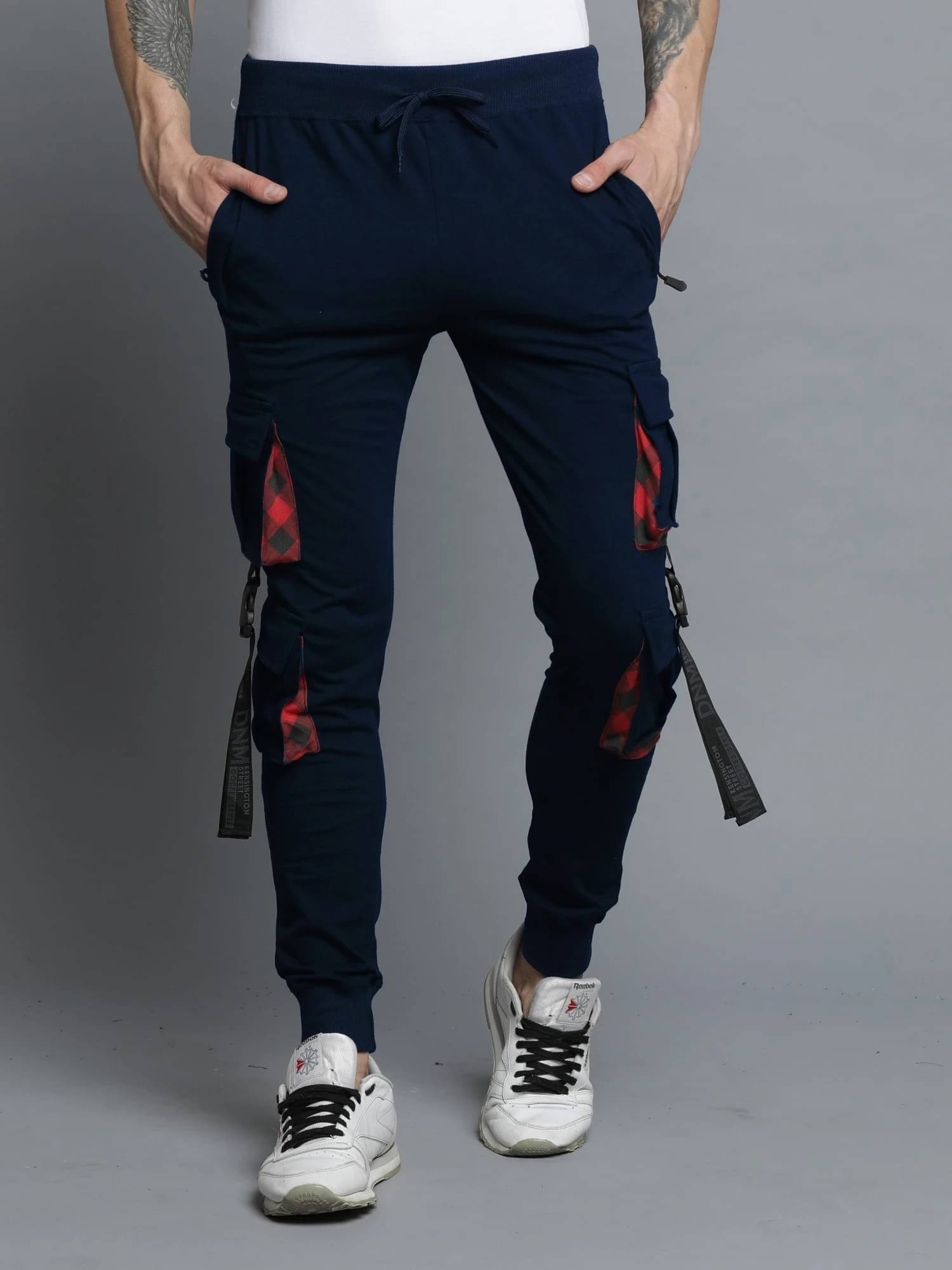     			Maniac Slim Pleated Men's Joggers - Multicolor ( Pack of 1 )