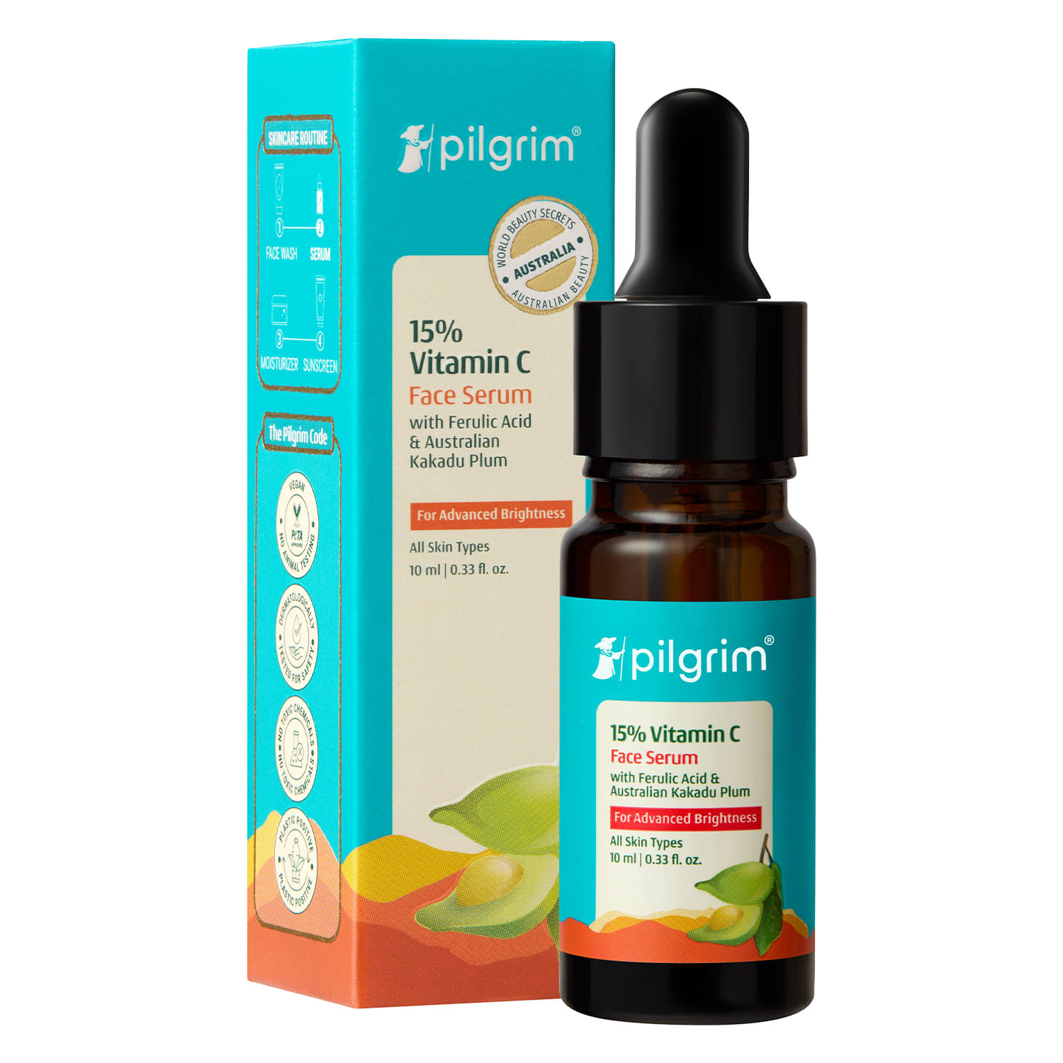 PILGRIM Face Serum Vitamin C Pigmentation Reducing For All Skin Type ( Pack of 1 )     			PILGRIM Face Serum Vitamin C Pigmentation Reducing For All Skin Type ( Pack of 1 )