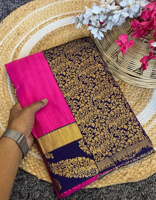 R K S M Cotton Solid Regular Saree With Unstitched Blouse Piece ( Pink )     			R K S M Cotton Solid Regular Saree With Unstitched Blouse Piece ( Pink )