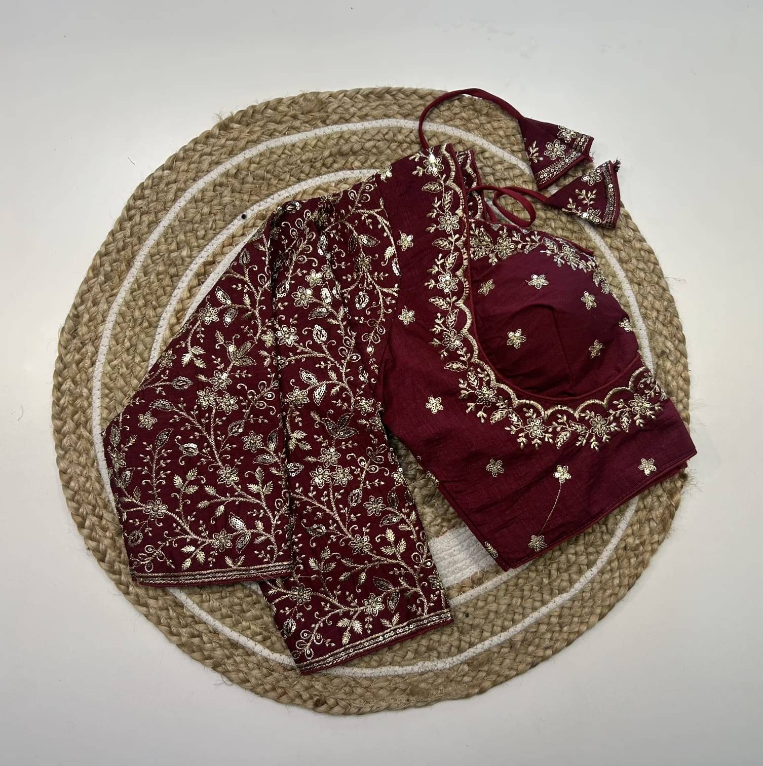 Trandtide Maroon Readymade with Pad Silk Women's Blouse ( Pack of 1 ) Trandtide Maroon Readymade with Pad Silk Women's Blouse ( Pack of 1 )