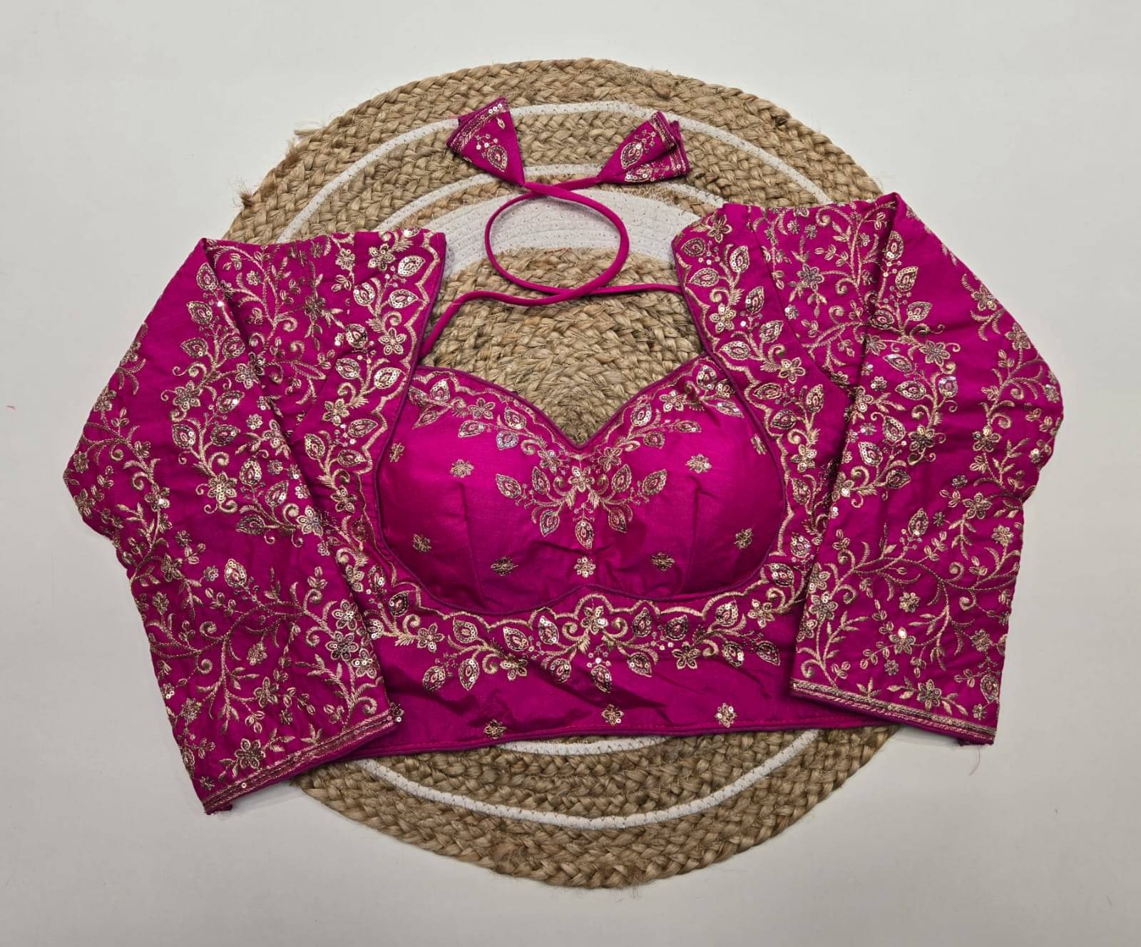     			Trandtide Pink Readymade with Pad Silk Women's Blouse ( Pack of 1 )