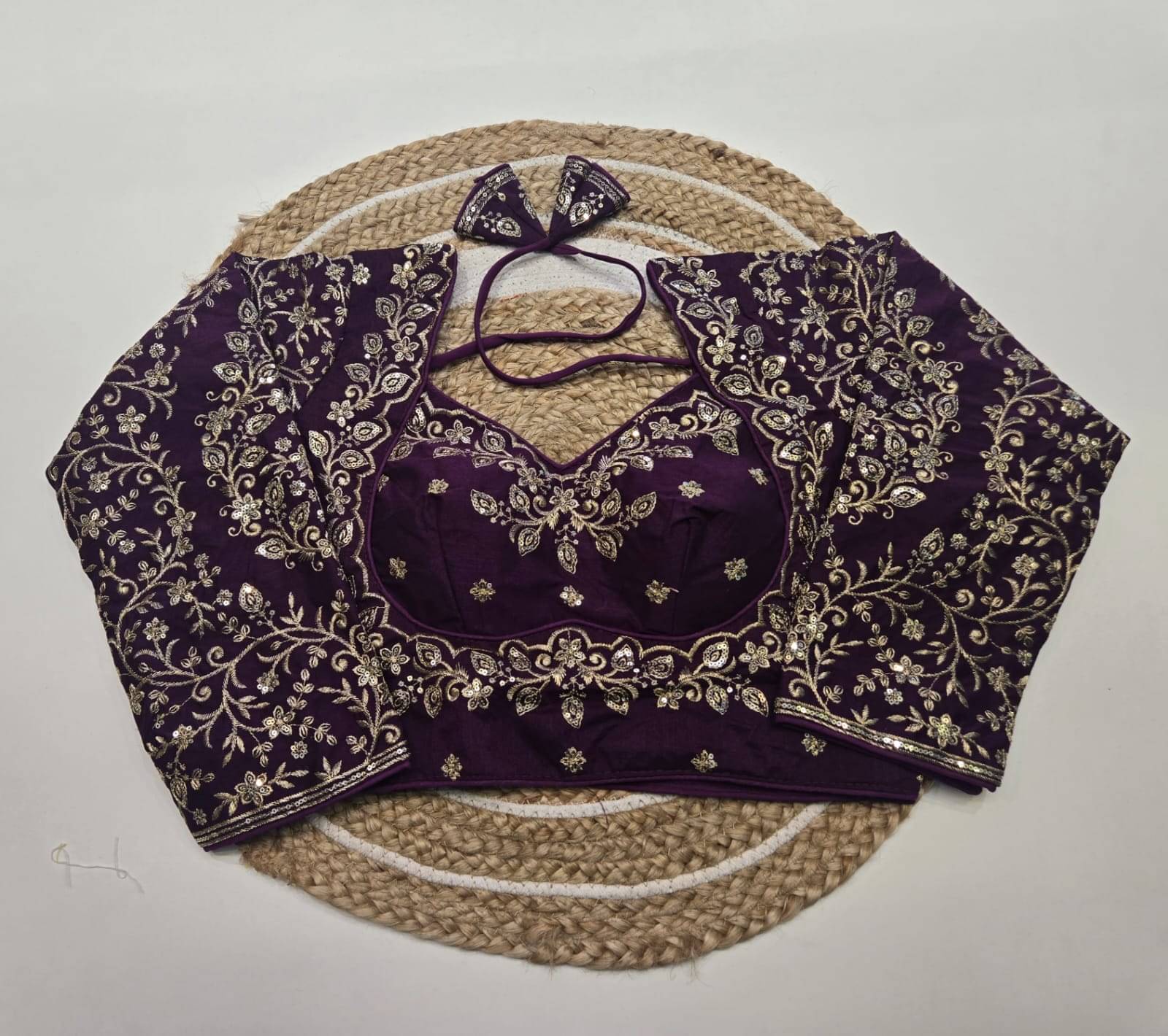     			Trandtide Purple Readymade with Pad Silk Women's Blouse ( Pack of 1 )