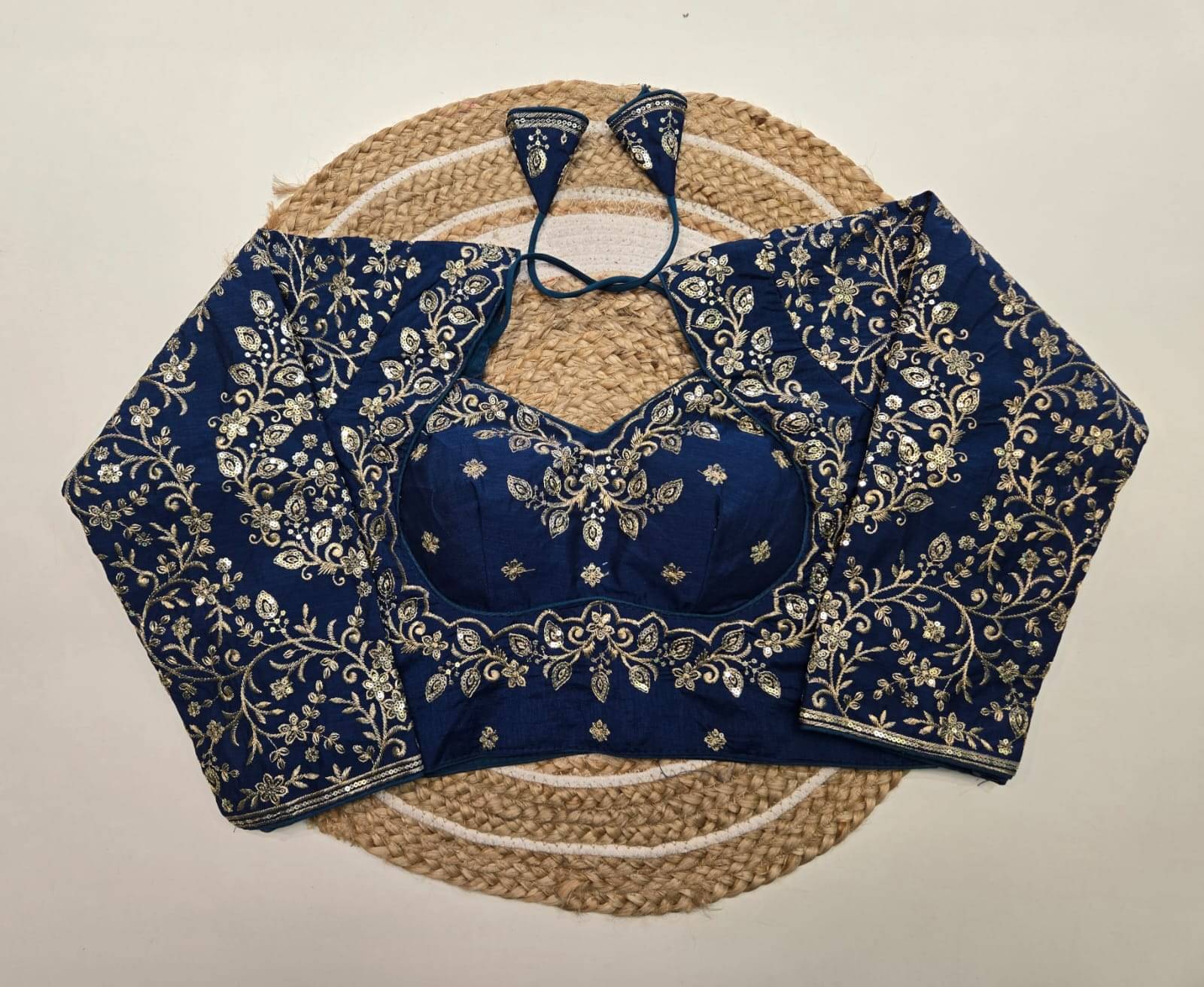     			Trandtide Teal Readymade with Pad Silk Women's Blouse ( Pack of 1 )