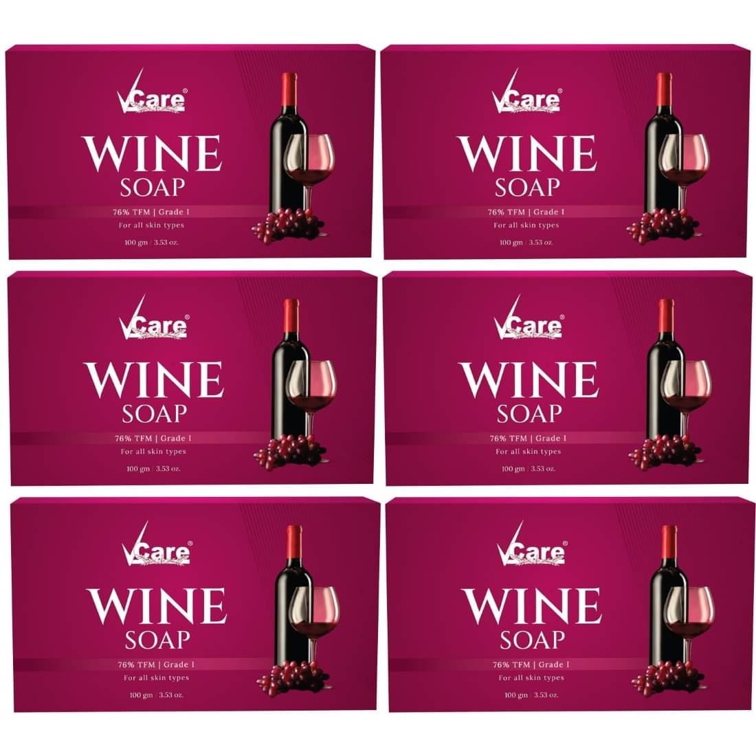     			VCare Freshness Wine Soap for All Skin Type ( Pack of 8 )