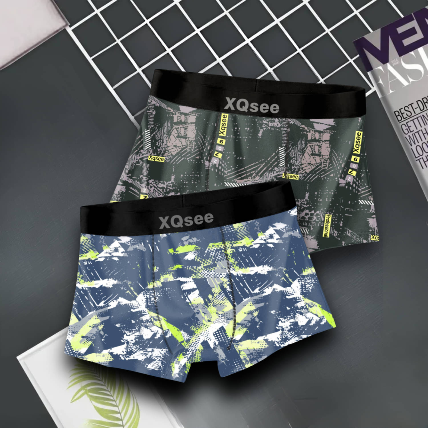    			Xqsee Pack of 2 Nylon Trunks For Men's ( Multicolor1 )