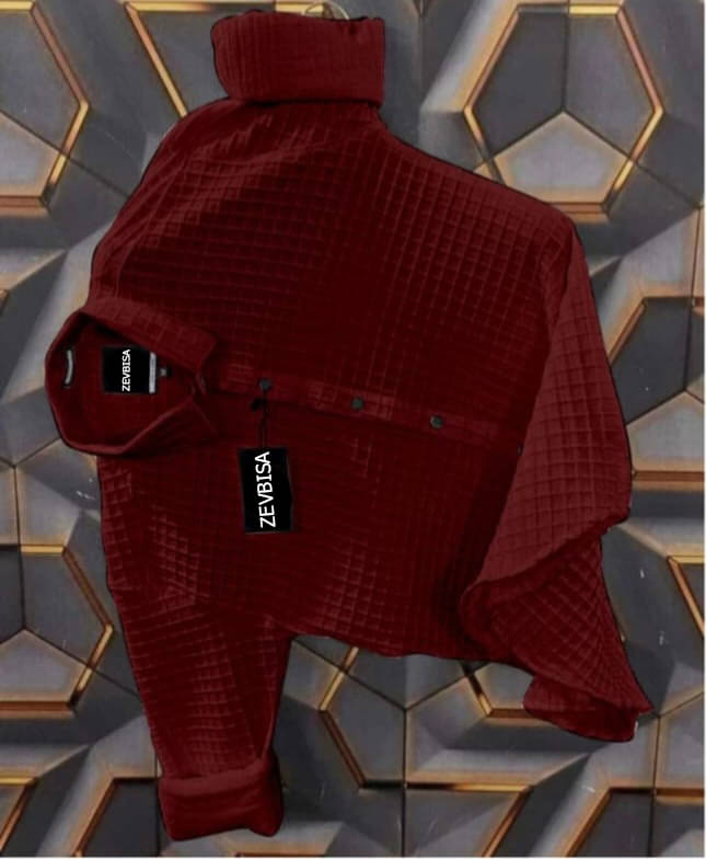 ZEVBISA Poly Cotton Regular Fit Self Design Full Sleeves Men's Casual Shirt - Maroon ( Pack of 1 ) ZEVBISA Poly Cotton Regular Fit Self Design Full Sleeves Men's Casual Shirt - Maroon ( Pack of 1 )