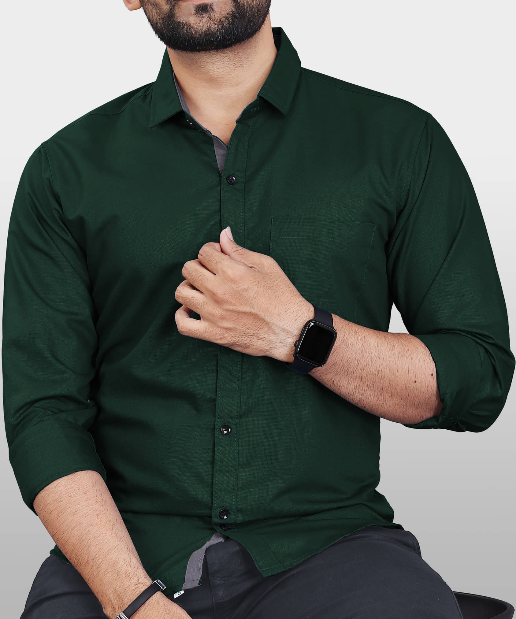 iexira Cotton Blend Regular Fit Full Sleeves Men's Formal Shirt - Green ( Pack of 1 ) iexira Cotton Blend Regular Fit Full Sleeves Men's Formal Shirt - Green ( Pack of 1 )