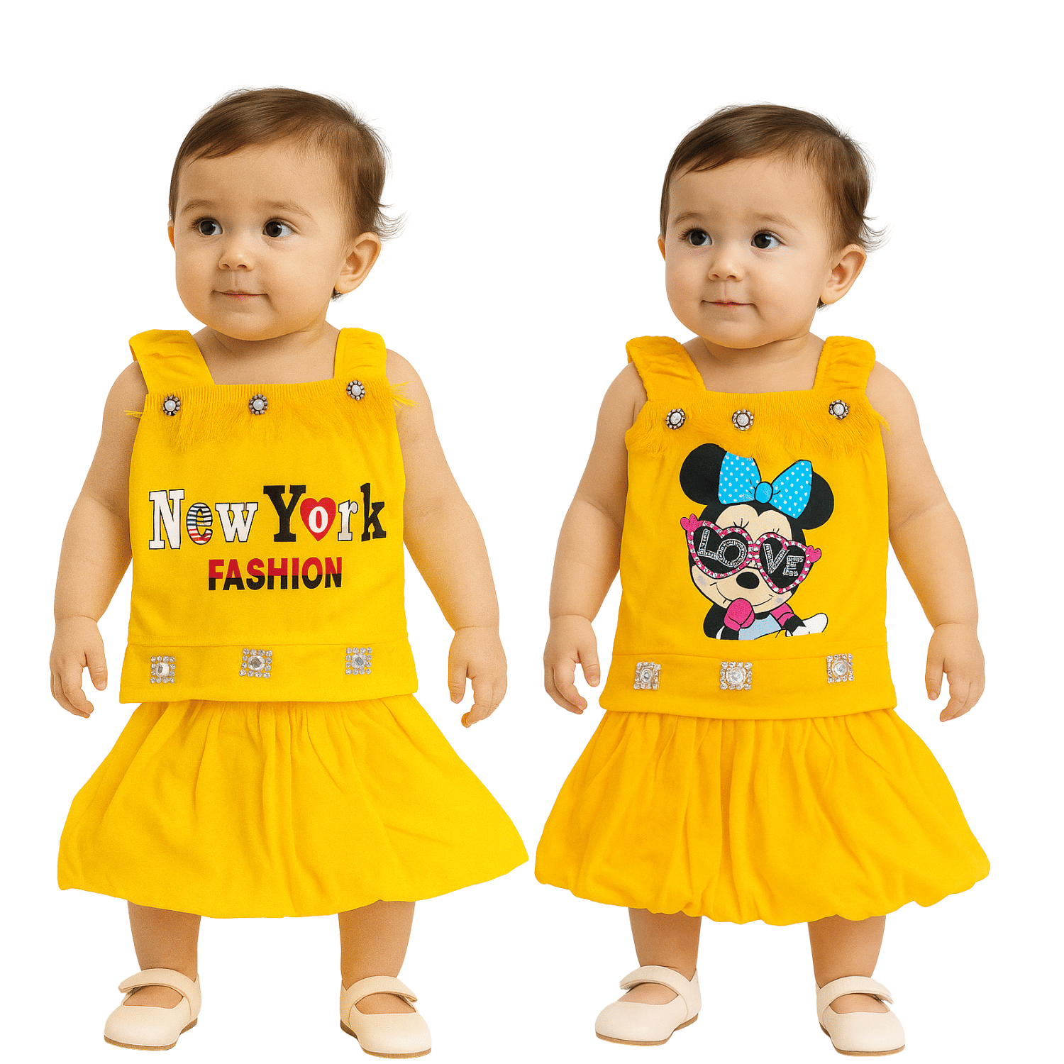 maddock corp Crepe Dress For Baby Girls ( Pack of 2 , Multicolor )     			maddock corp Crepe Dress For Baby Girls ( Pack of 2 , Multicolor )