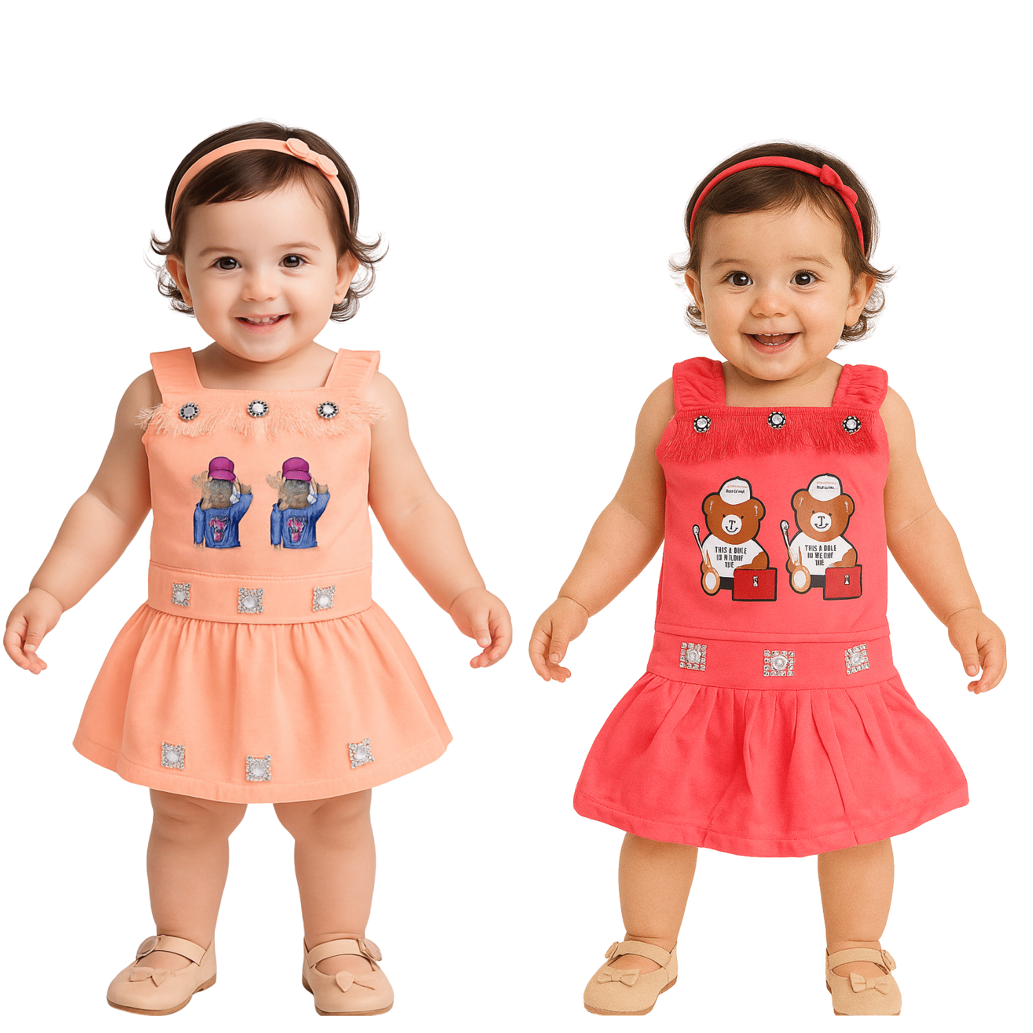 maddock corp Crepe Dress For Baby Girls ( Pack of 2 , Multicolor )     			maddock corp Crepe Dress For Baby Girls ( Pack of 2 , Multicolor )