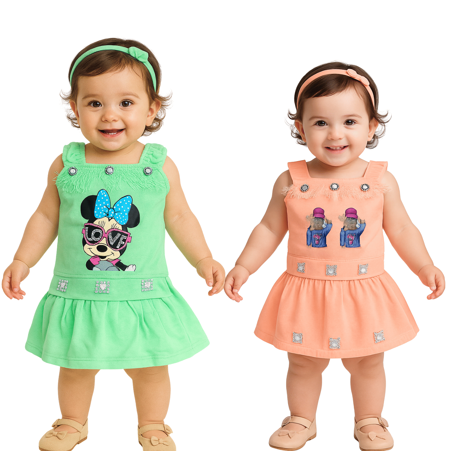 maddock corp Crepe Dress For Baby Girls ( Pack of 2 , Multicolor ) maddock corp Crepe Dress For Baby Girls ( Pack of 2 , Multicolor )
