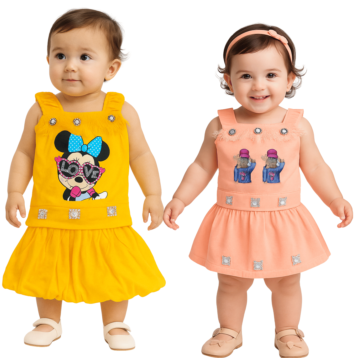 maddock corp Crepe Dress For Baby Girls ( Pack of 2 , Multicolor )     			maddock corp Crepe Dress For Baby Girls ( Pack of 2 , Multicolor )