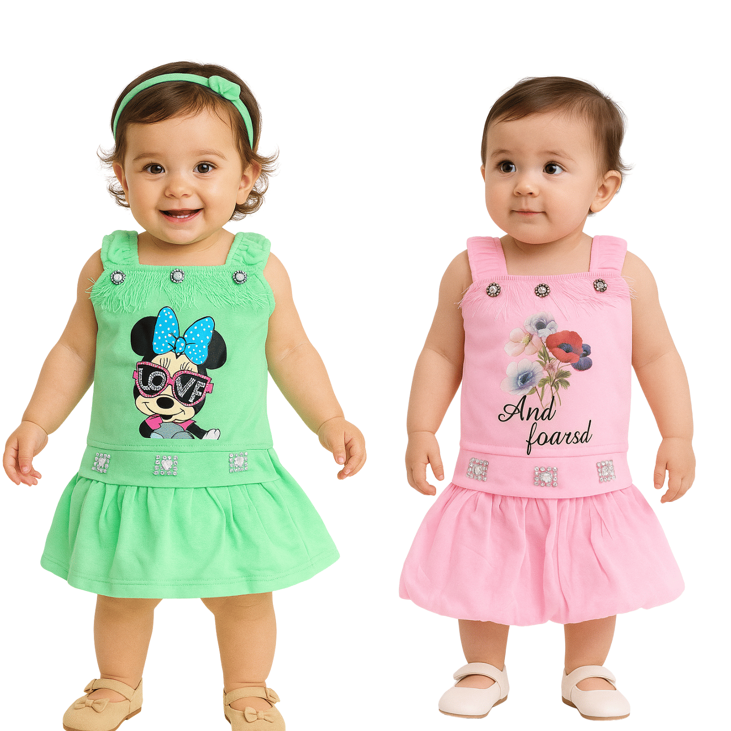     			maddock corp Crepe Dress For Baby Girls ( Pack of 2 , Multicolor )