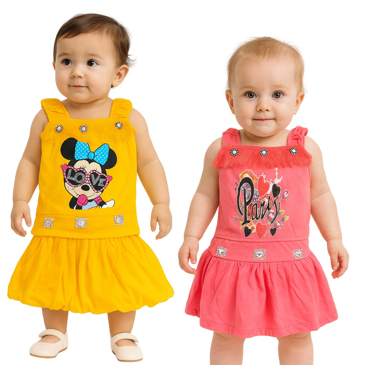 maddock corp Crepe Dress For Baby Girls ( Pack of 2 , Multicolor )     			maddock corp Crepe Dress For Baby Girls ( Pack of 2 , Multicolor )