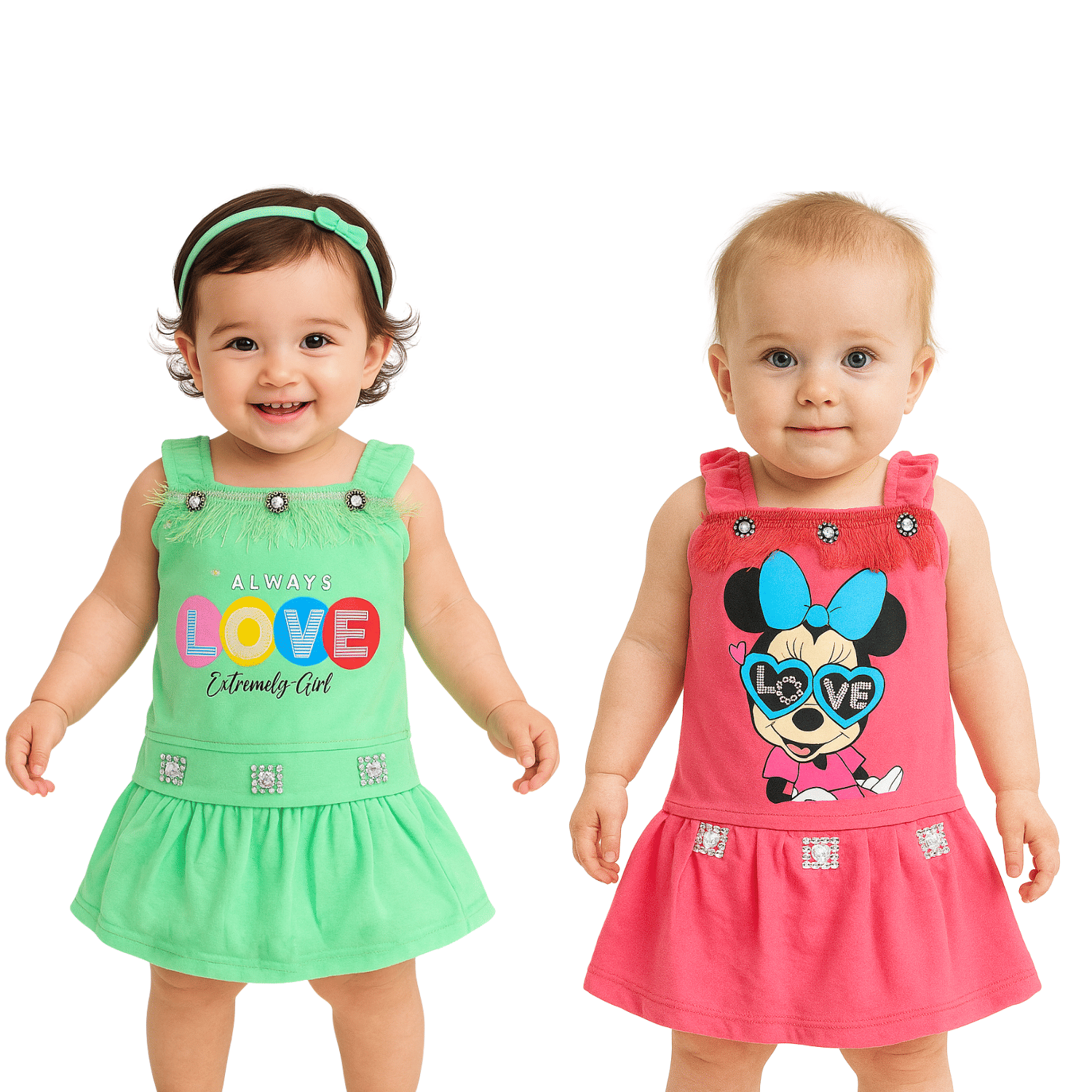     			maddock corp Crepe Dress For Baby Girls ( Pack of 2 , Multicolor )