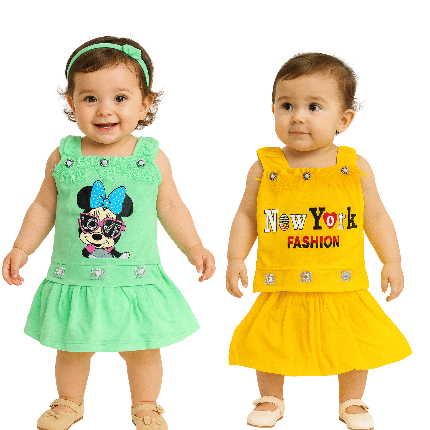 maddock corp Crepe Dress For Baby Girls ( Pack of 2 , Multicolor ) maddock corp Crepe Dress For Baby Girls ( Pack of 2 , Multicolor )
