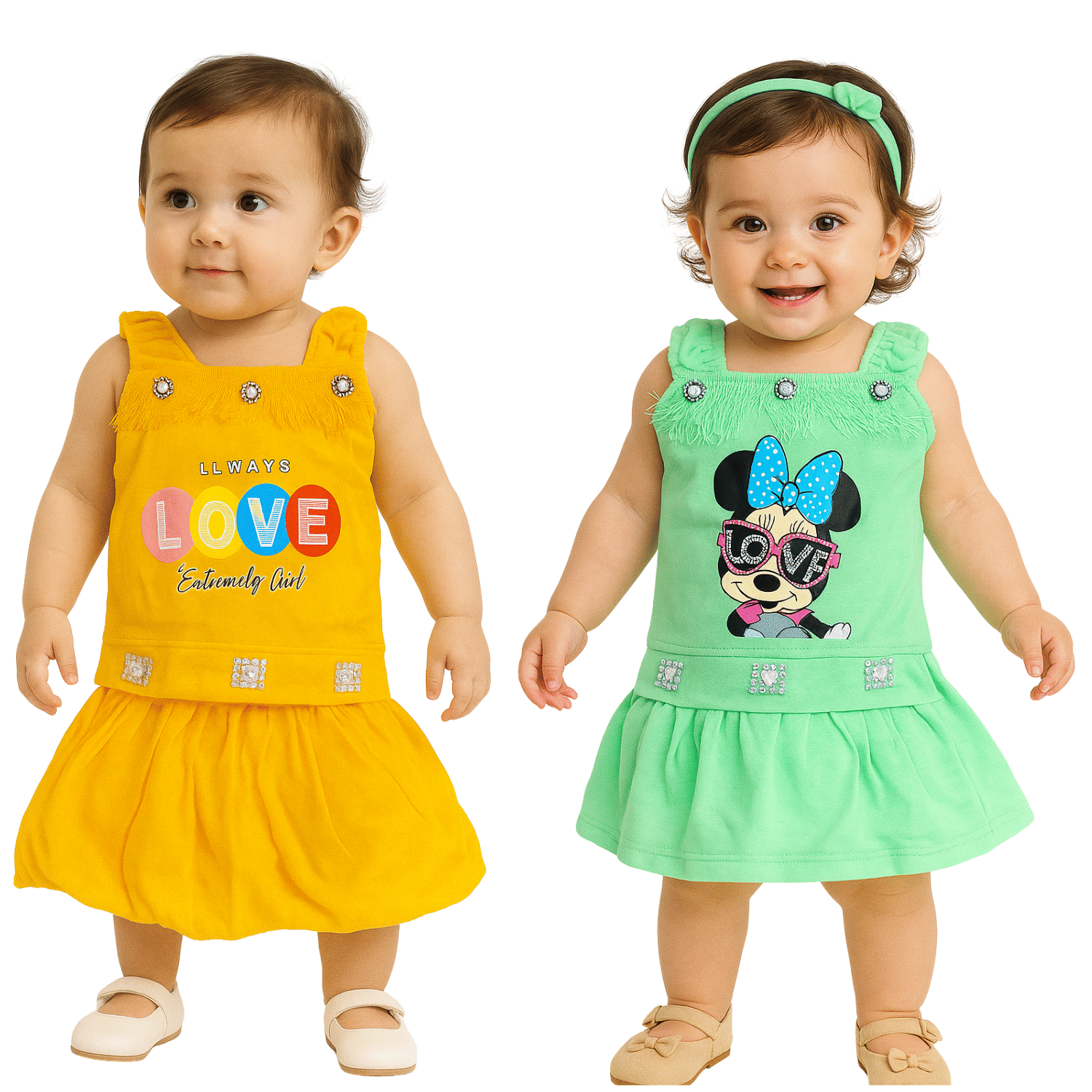     			maddock corp Crepe Dress For Baby Girls ( Pack of 2 , Multicolor )