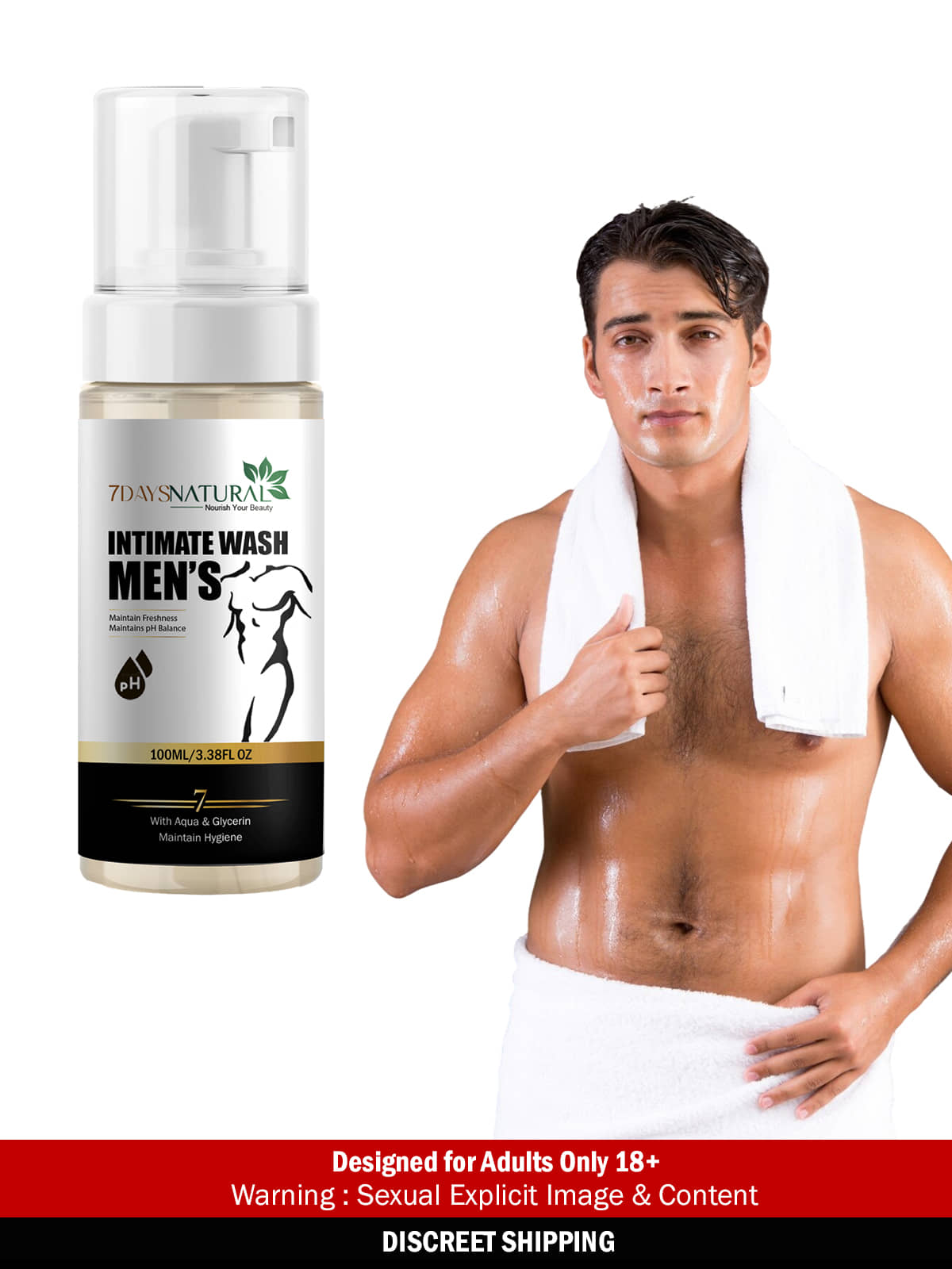 7 days Men's Intimate Wash 100 Pcs