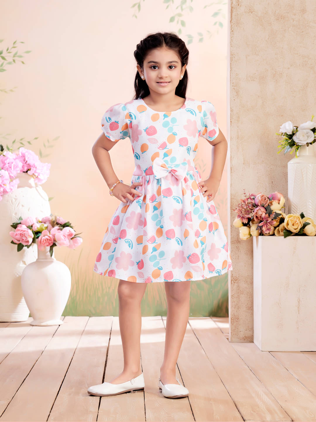 Aarika Cotton Frock For Girls ( Pack of 1 , Peach ) Aarika Cotton Frock For Girls ( Pack of 1 , Peach )