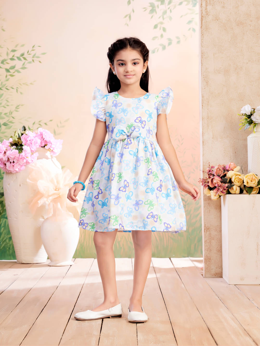 Aarika Cotton Frock For Girls ( Pack of 1 , Blue ) Aarika Cotton Frock For Girls ( Pack of 1 , Blue )