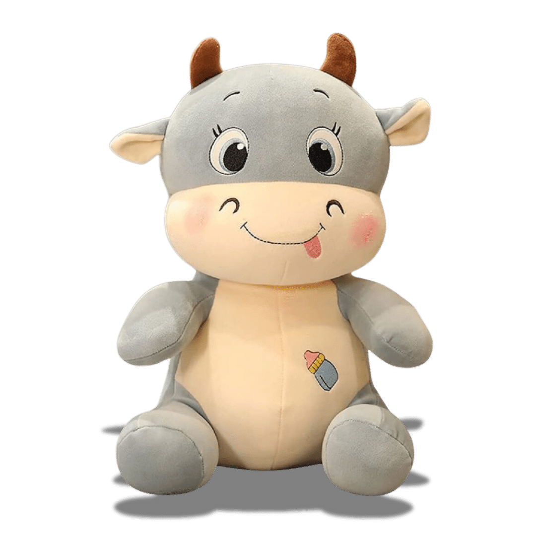     			Adorable and Durable 30 cm Siting Cow Plush Toy