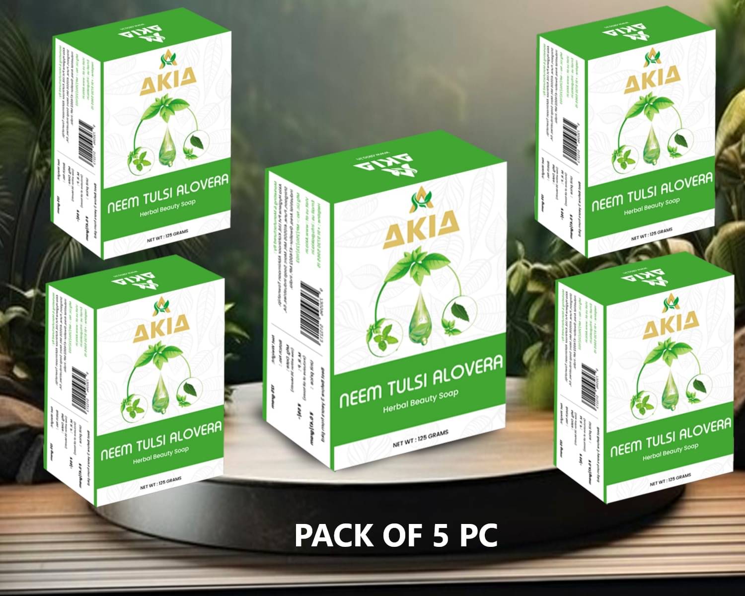     			Akia Antibacterial Bathing Bar for Combination Skin ( Pack of 5 )