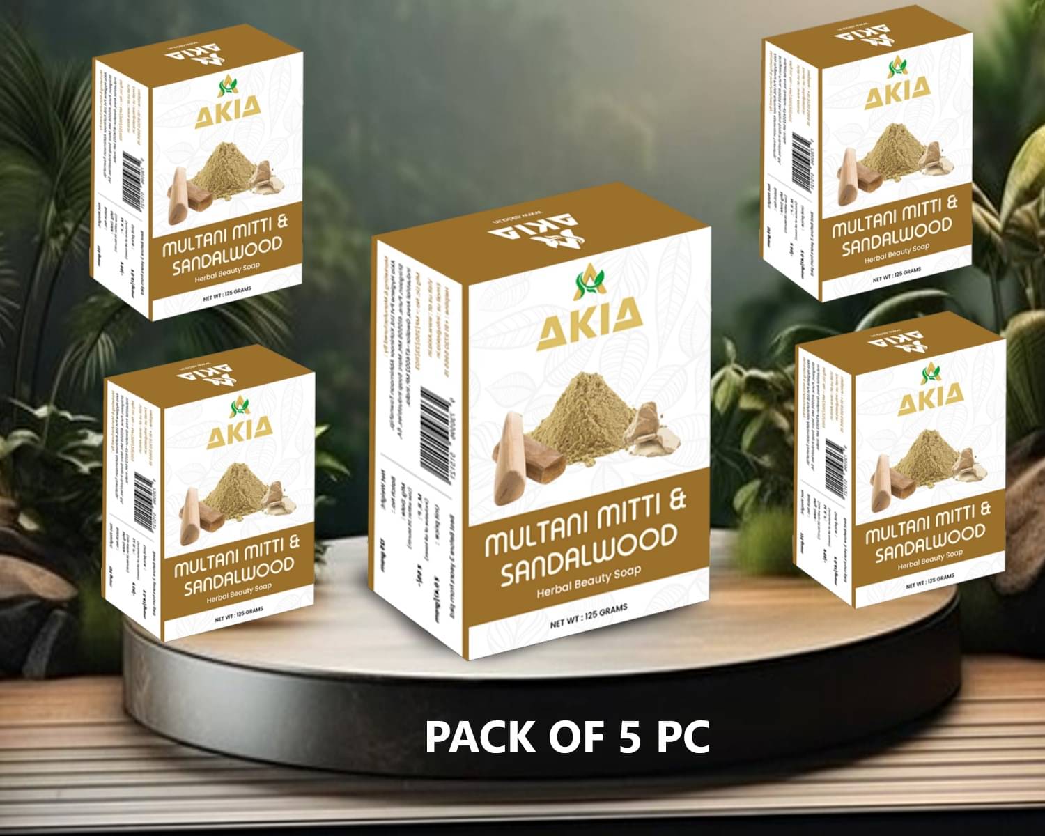     			Akia Beauty Bathing Bar for Combination Skin ( Pack of 5 )