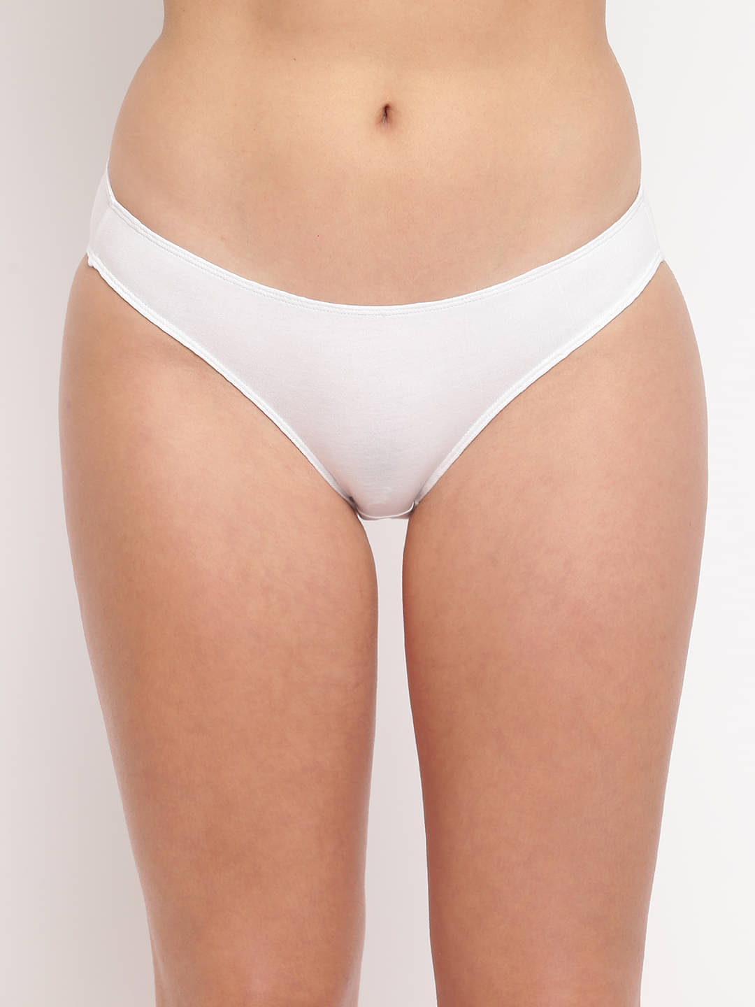     			BASIICS By La Intimo Cotton Lycra Bikini ( White , Pack of 1 )
