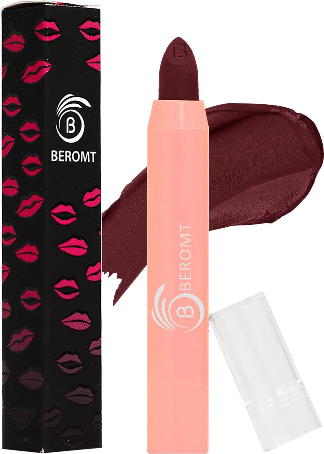     			BEROMT Brown Matte Lip Gloss 3.6