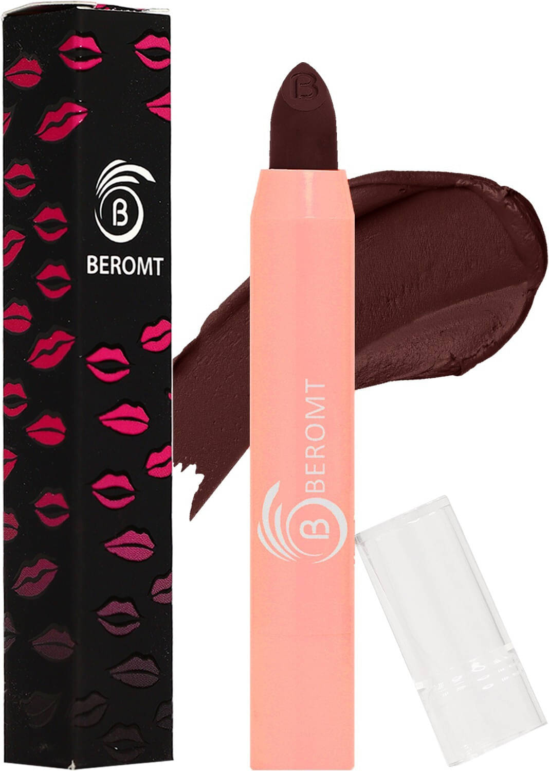     			BEROMT Brown Matte Lip Gloss 3.6