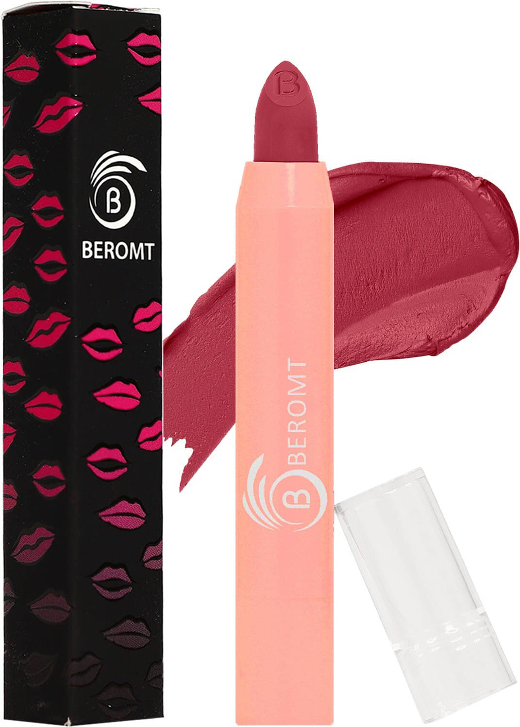     			BEROMT Pink Matte Lip Gloss 3.6