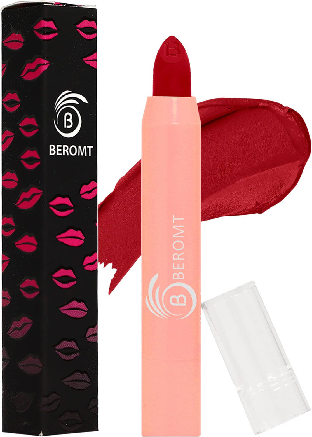     			BEROMT Red Matte Lip Gloss 3.6