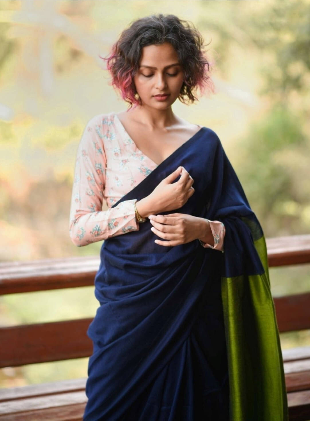 BRYNBRIT Cotton Blend Woven Regular Saree Without Blouse Piece ( Multicolor 4 ) BRYNBRIT Cotton Blend Woven Regular Saree Without Blouse Piece ( Multicolor 4 )